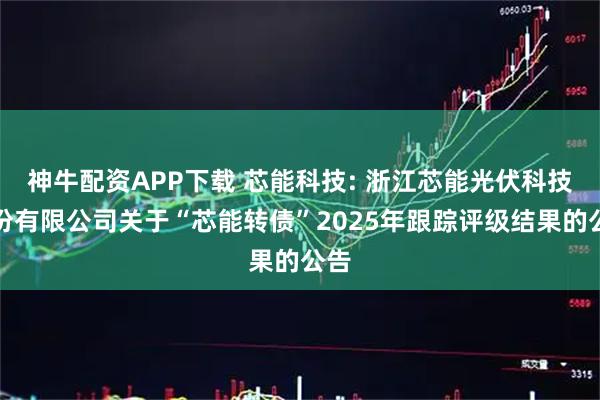 神牛配资APP下载 芯能科技: 浙江芯能光伏科技股份有限公司关于“芯能转债”2025年跟踪评级结果的公告