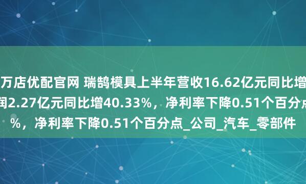 万店优配官网 瑞鹄模具上半年营收16.62亿元同比增48.30%，归母净利润2.27亿元同比增40.33%，净利率下降0.51个百分点_公司_汽车_零部件