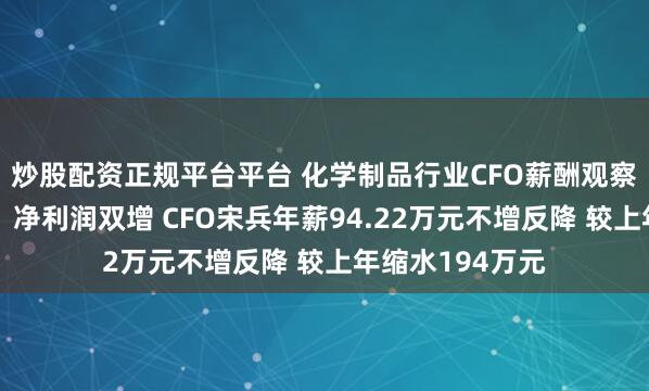 炒股配资正规平台平台 化学制品行业CFO薪酬观察：一诺威收入、净利润双增 CFO宋兵年薪94.22万元不增反降 较上年缩水194万元